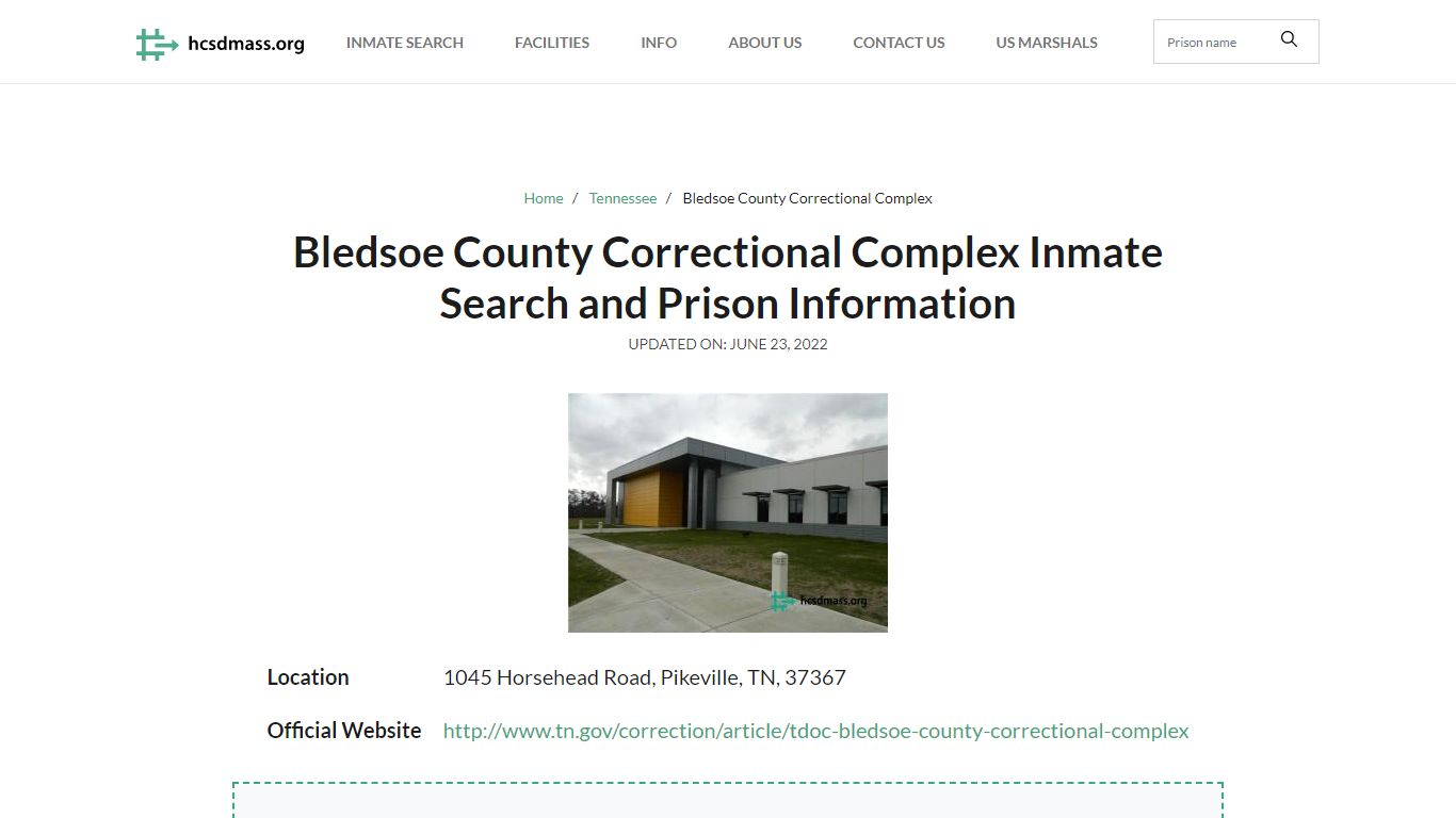 Bledsoe County Correctional Complex Inmate Search ...